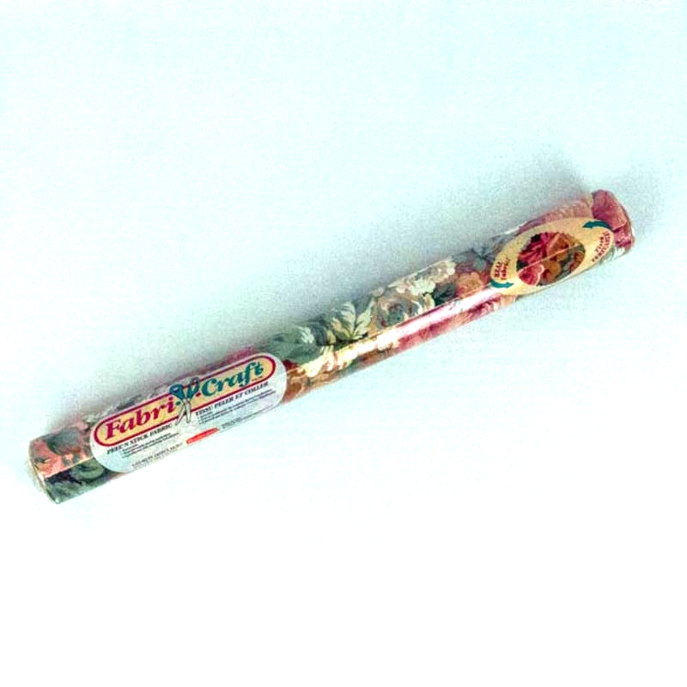 Fabri Craft Peel N Stick Fabric Remembrance Floral Pattern Removable NOS 1993
